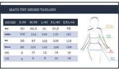 Retro Desen Tesettür Mayo - Siyah/Sarı