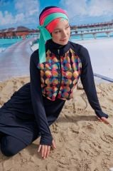 Modern  Renkli Tesettür Mayo - Lacivert