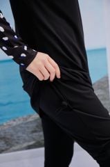 Nostalji Tasarım Tesettür Mayo - Siyah