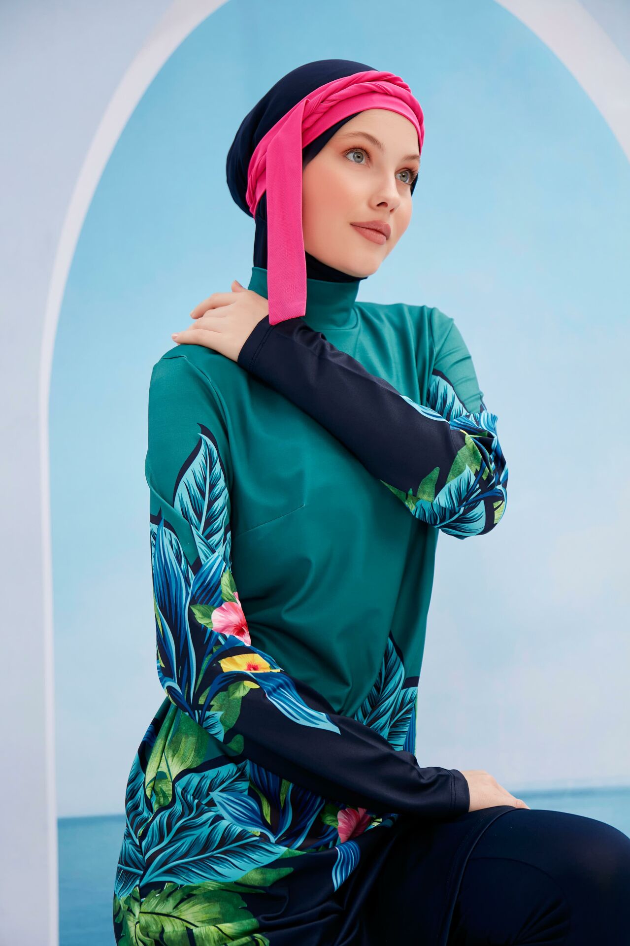 Botanik Tesettür Mayo - Lacivert