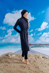 Stoperli Tarz Tesettür Mayo -Lacivert