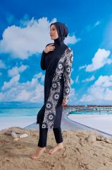 Stoperli Tarz Tesettür Mayo -Lacivert