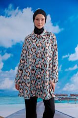 Damla Desen Tasarım Tesettür Mayo - Siyah