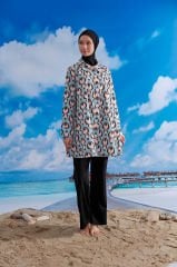 Damla Desen Tasarım Tesettür Mayo - Siyah